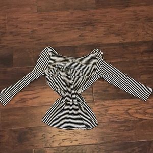 NWT J.Crew striped 3/4 sleeve top size XS